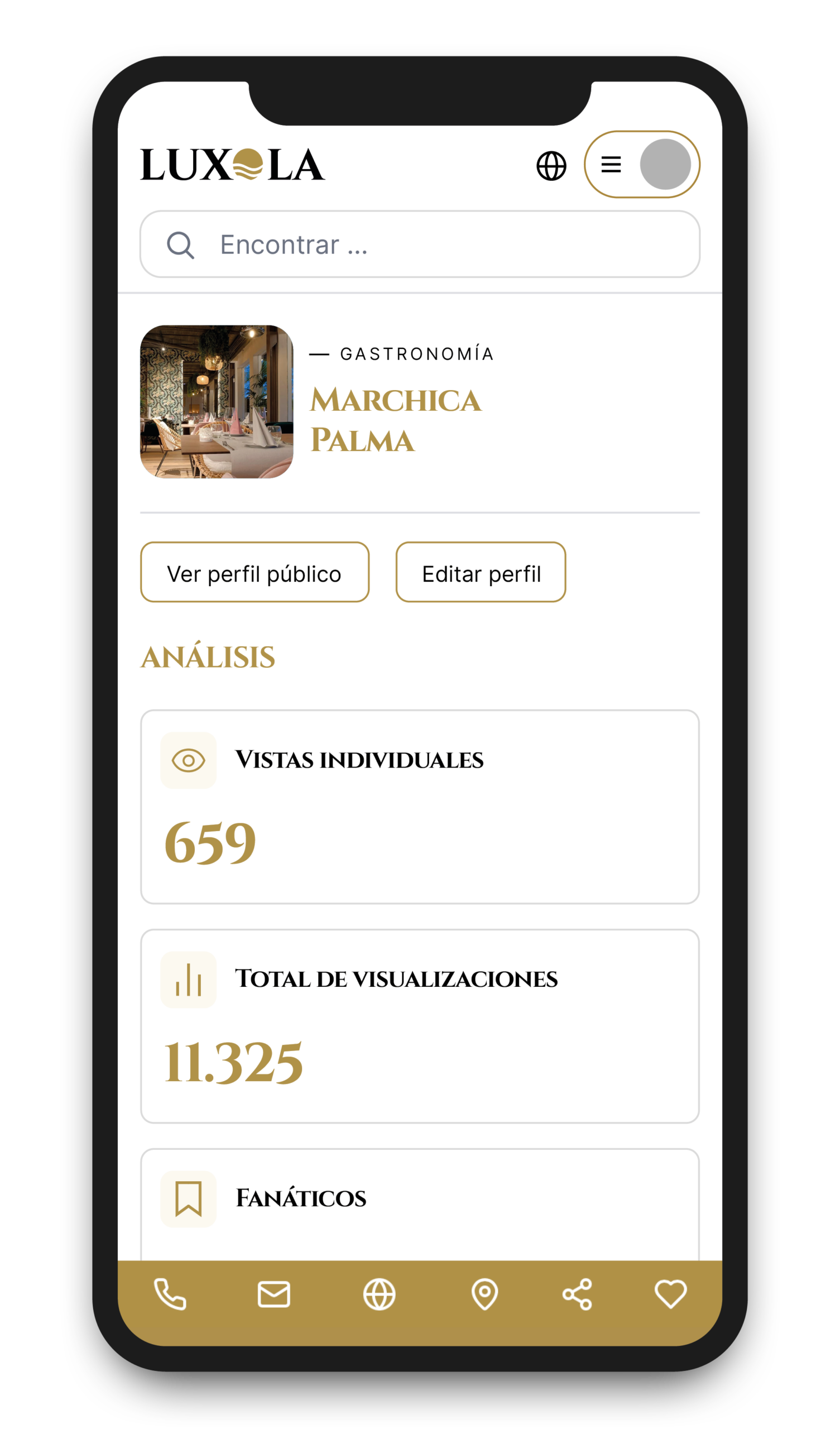 Mockups Screens Luxola Gastro ES4